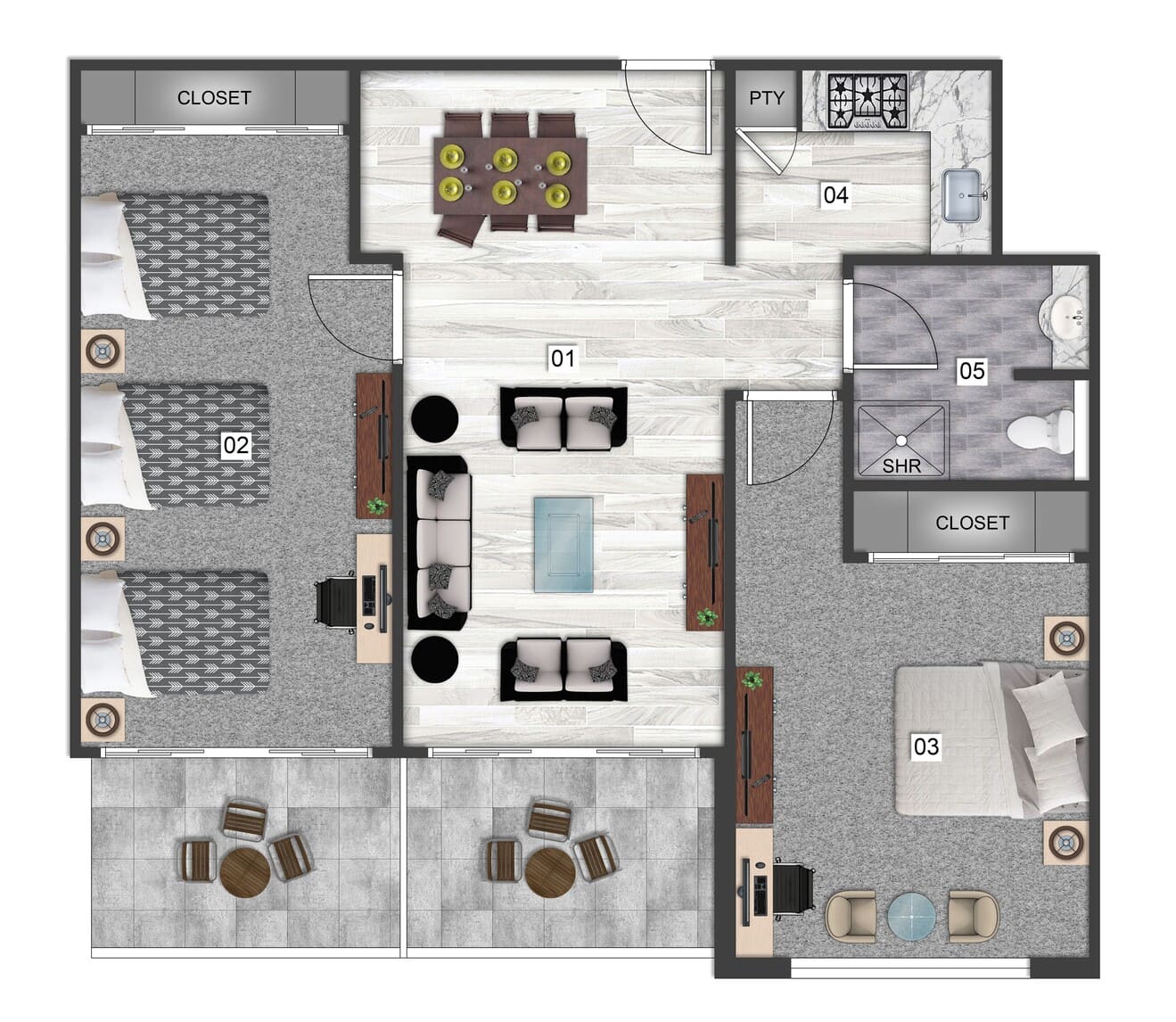 2 Bedroom